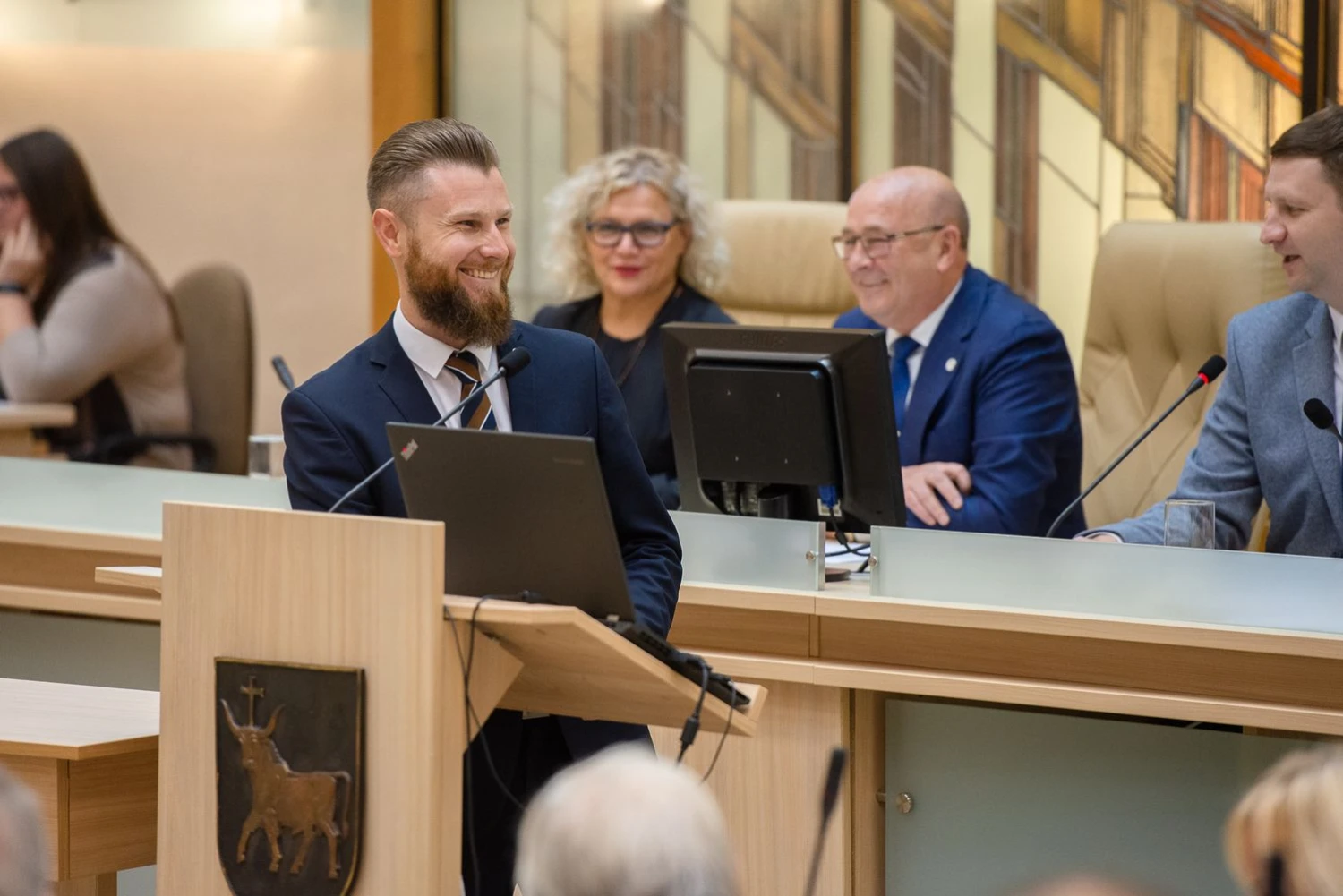 Naujuoju Kauno vicemeru paskirtas Andrius Palionis, „Vieningo Kauno“ frakcijos seniūnas.  Kauno m. savivaldybės nuotr.