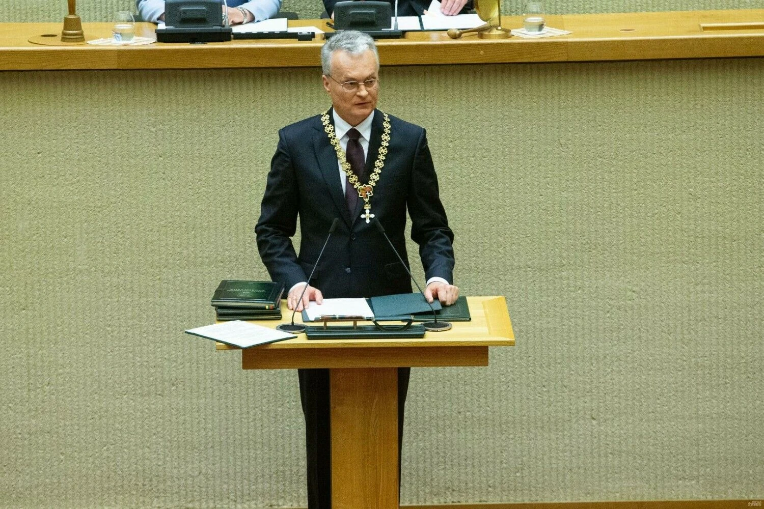 Pirmą kartą Gitanas Nausėda prezidento priesaikos žodžius ištarė lygiai prieš penkerius metus – 2019 m. liepos 12 d. Vladimiro Ivanovo (VŽ) nuotr.