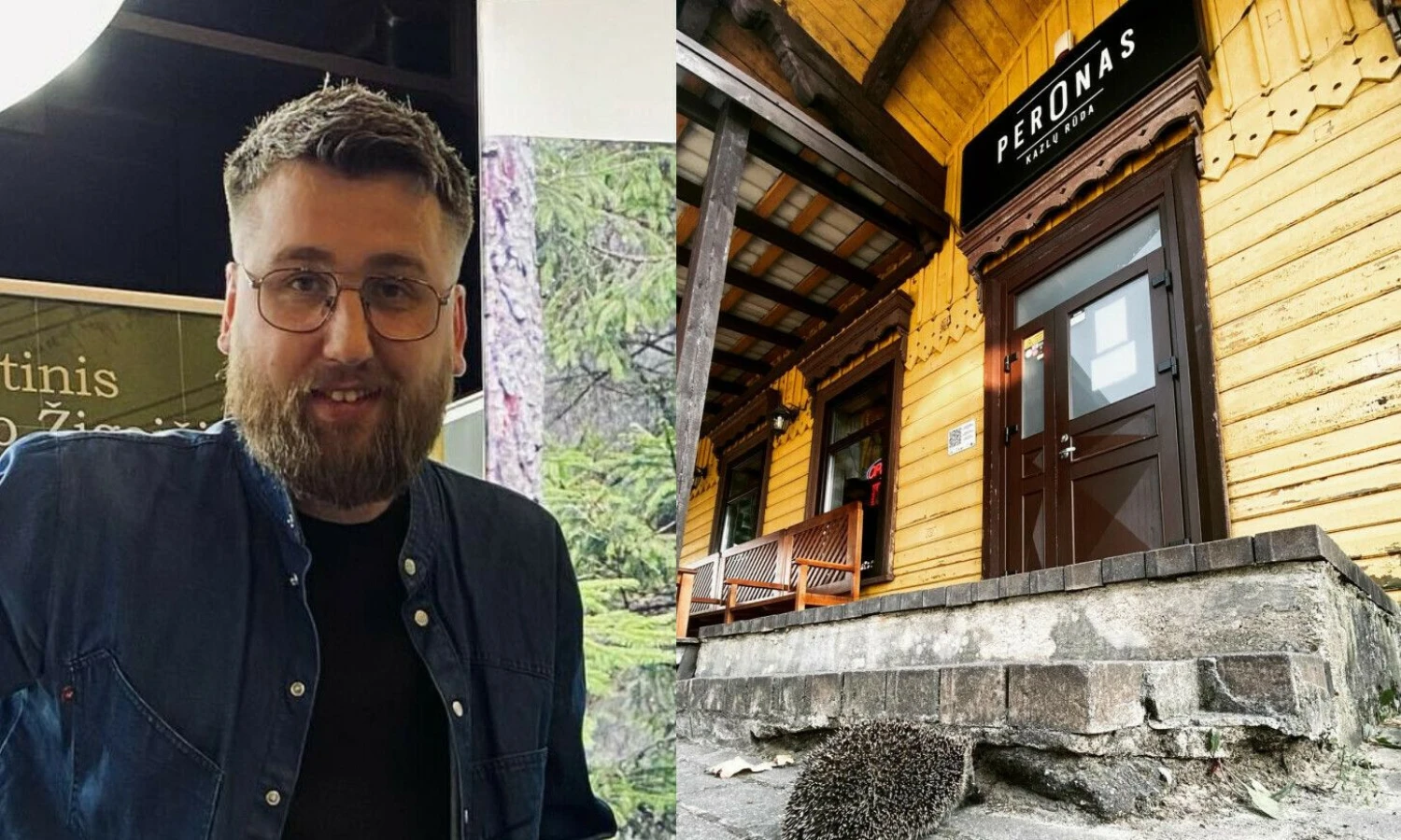 Edvardas Čyvas, Kazlų Rūdos baro „Peronas“ įkūrėjas. VŽ koliažas.