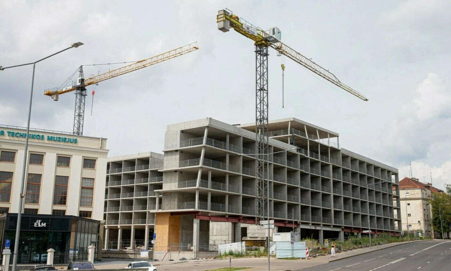 Sustabdytos „DoubleTree by Hilton“ viešbučio statybos Vilniuje. Juditos Grigelytės (VŽ) nuotr.