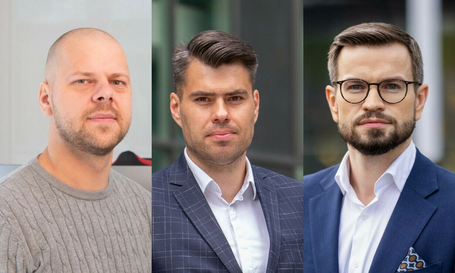 Tomas Sovijus Kvainickas, nekilnojamojo turto paslaugų bendrovės „Inreal“ investicijų ir analizės vadovas, Arnoldas Antanavičius, VŠĮ „Realdata“ vadovas, Modestas Kieras, komercinio banko SEB Privačių klientų finansavimo departamento vadovas. VŽ koliažas.
