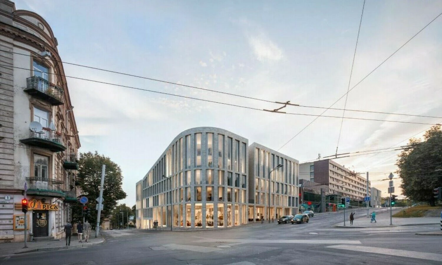 Projektas „Senamiesčio sodai“. „Aketuri architektai“ vizualizacija.