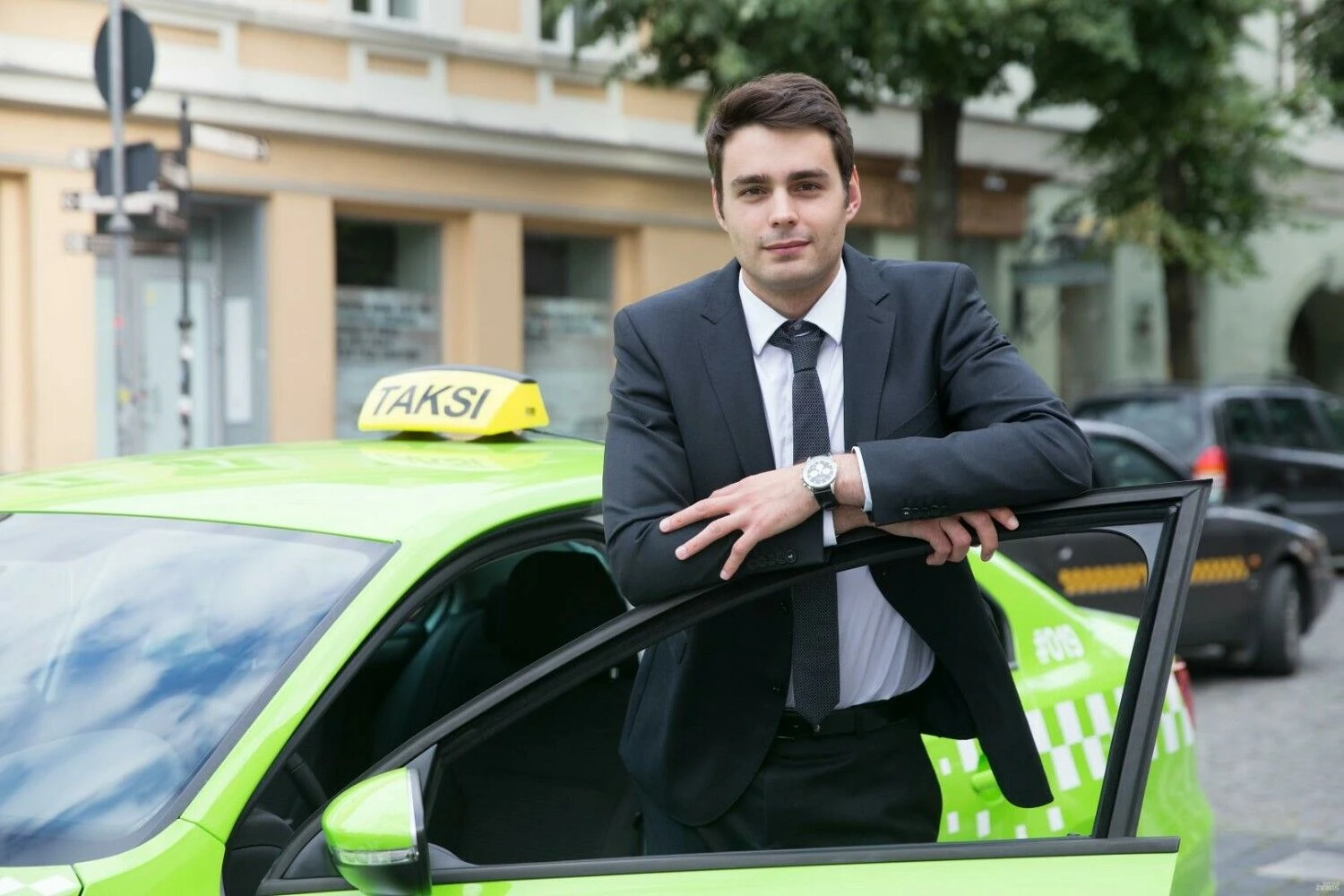 Tomas Peleckas, UAB „Amber Vilnius“, valdančios A2B taksi automobilių parką, direktorius. Juditos Grigelytės (VŽ) nuotr.