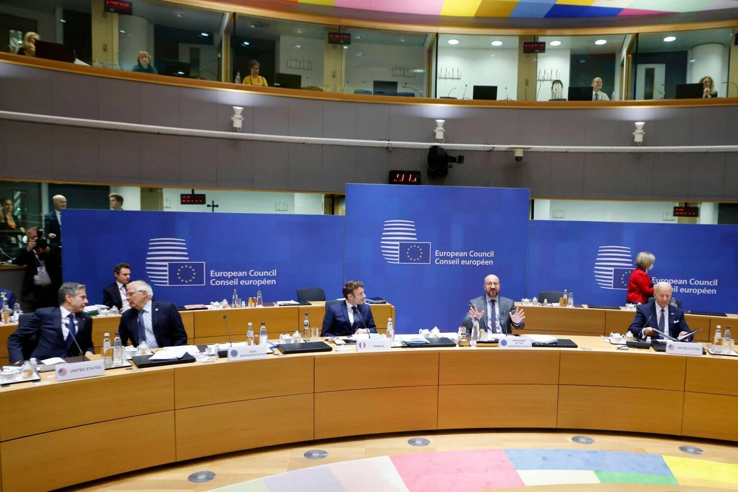Europos Vadovų Taryba, kurioje dalyvavo ir J. Bidenas. Ludoviciaus Marino (AFP/„Scanpix“) nuotr.