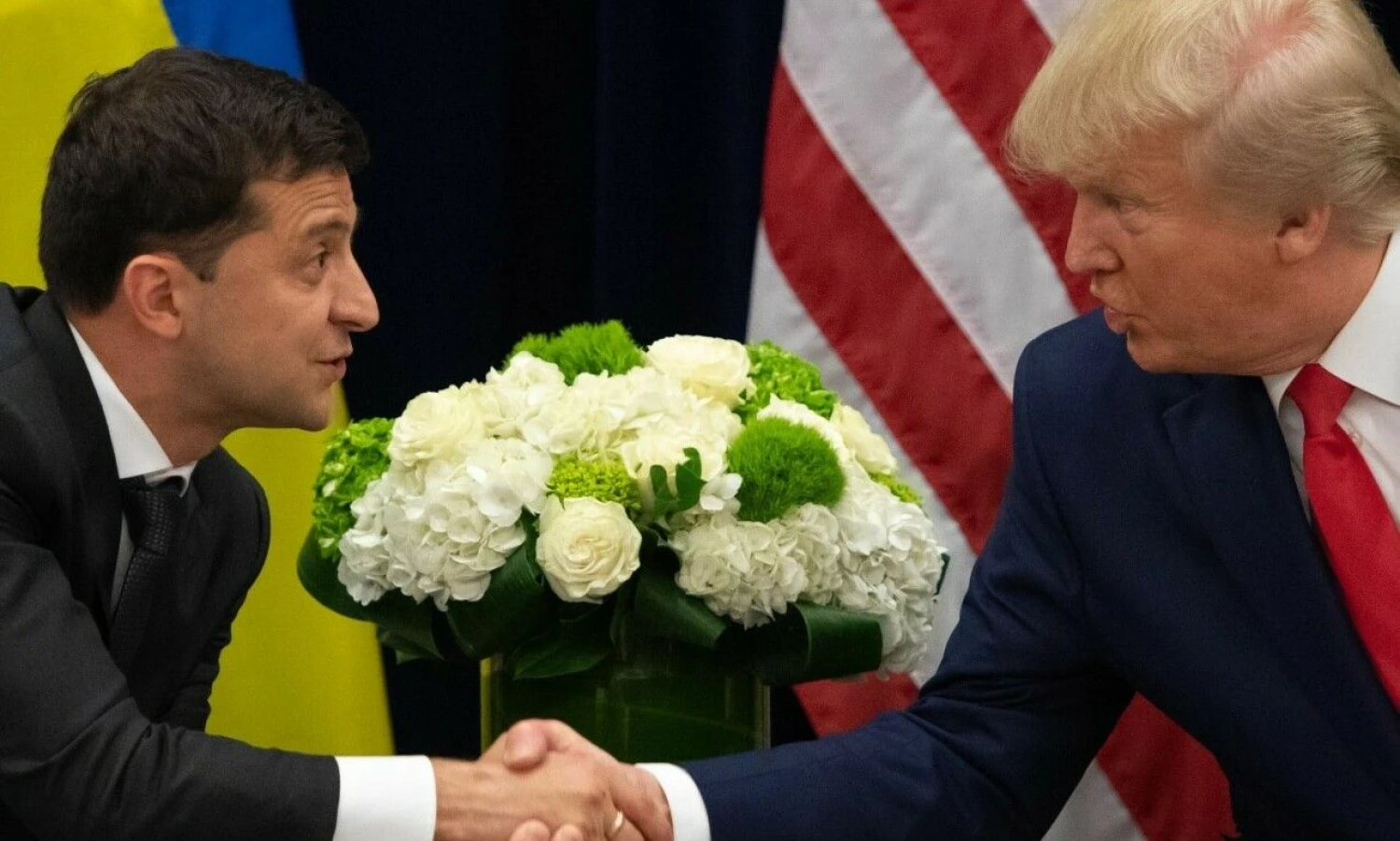 V. Zelenskis ir D. Trumpas. Saul Loeb (AFP/„Scanpix“) nuotr.