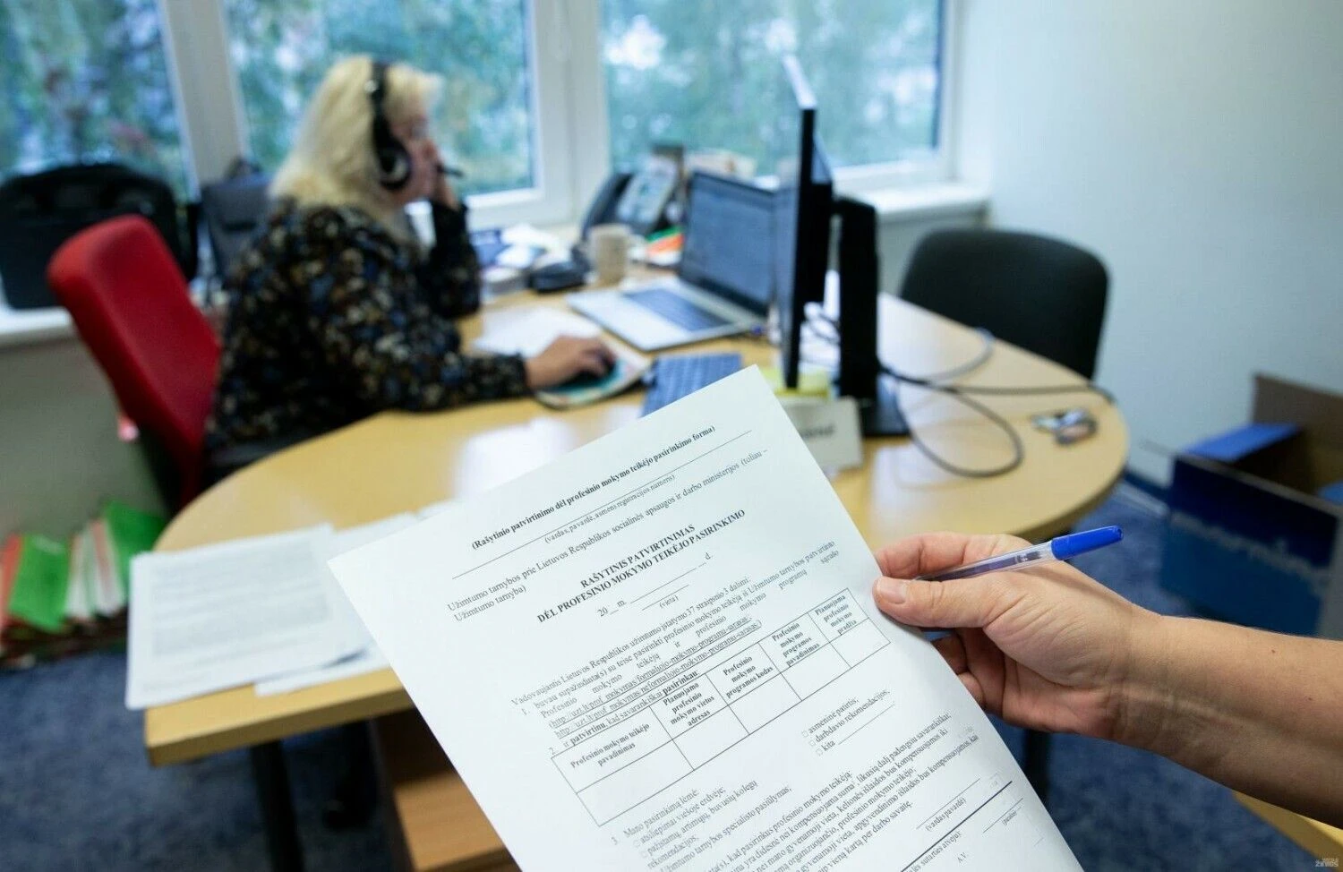 Užimtumo tarnybos klientų aptarnavimo skyrius Vilniuje. Juditos Grigelytės (VŽ) nuotr.