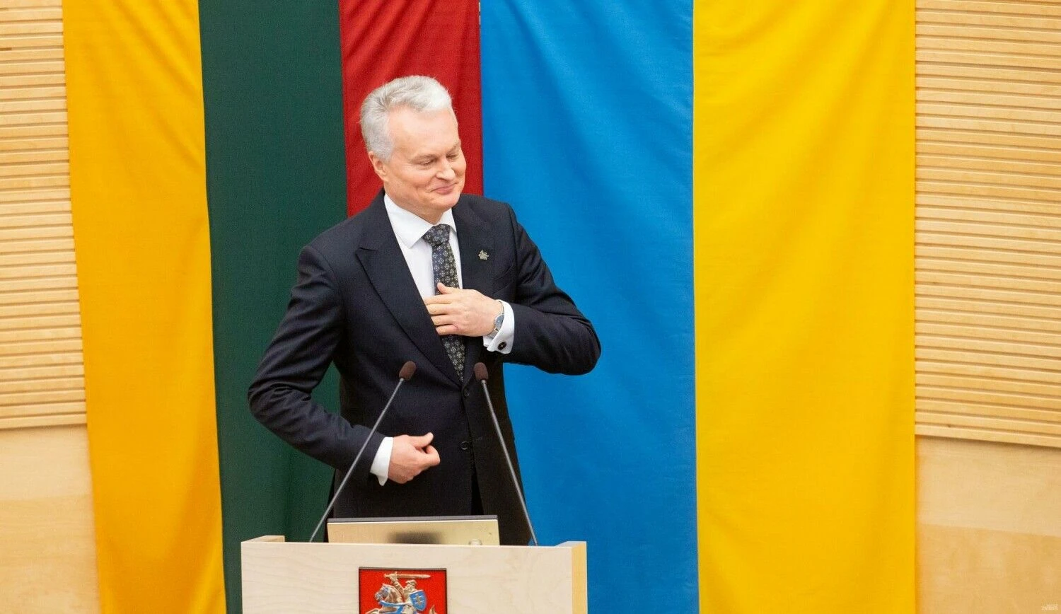Prezidento Gitano Nausėdos metinis pranešimas Seime. Juditos Grigelytės (VŽ) nuotr.