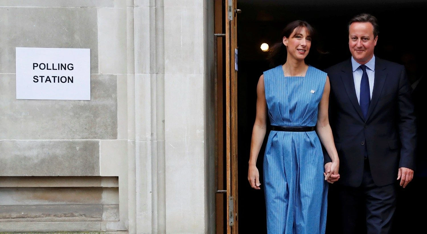 Davidas Cameronas, JK premjeras, su žmona Samantha. Ministras pirmininkas aktyviai agitavo už pasilikimą ES. „Reuters“ / „Scanpix“ nuotr. 