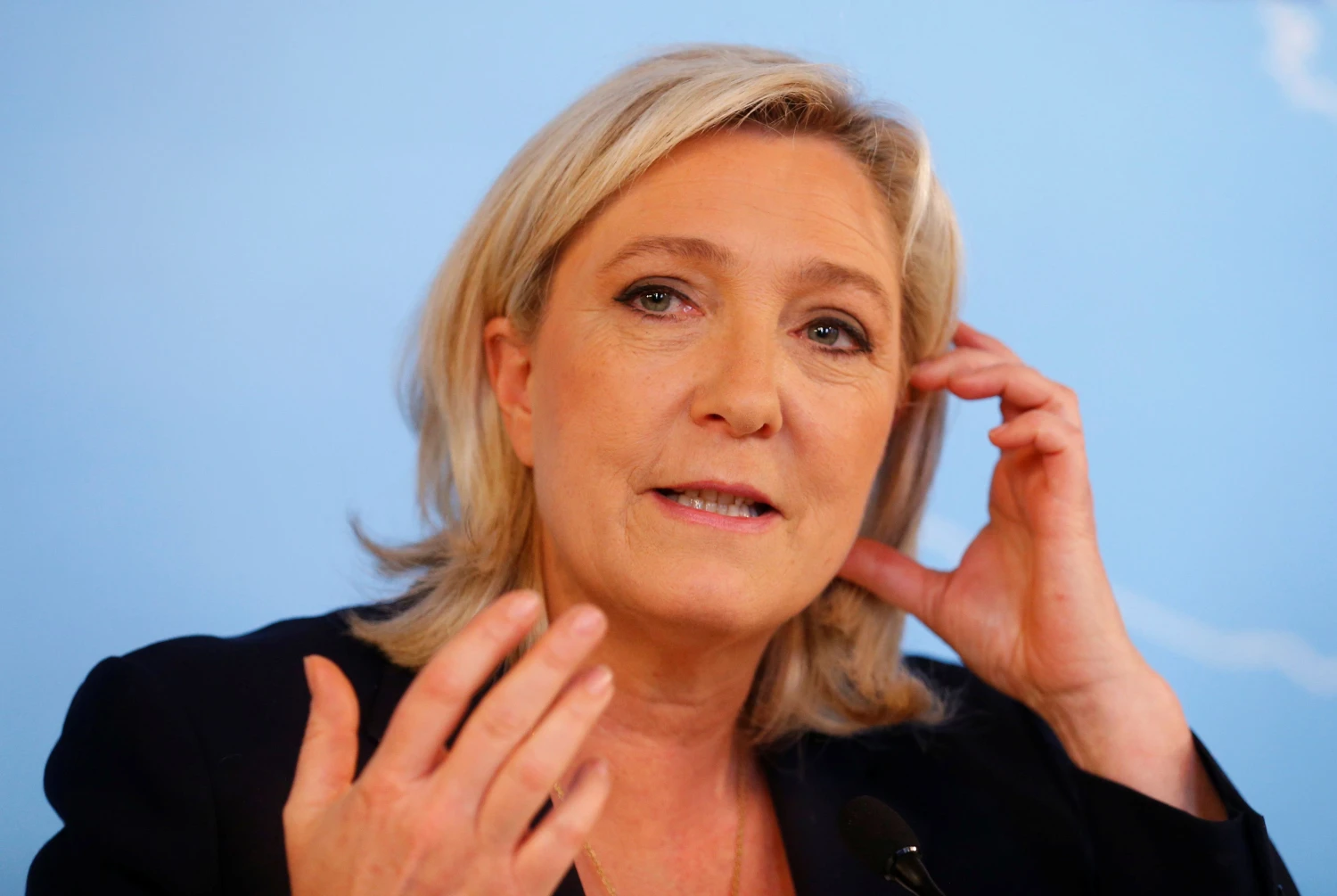 Marine Le Pen, prancūzijos „Nacionalinio fronto“ lyderė. „Reuters“ / „Scanpix“ nuotr.