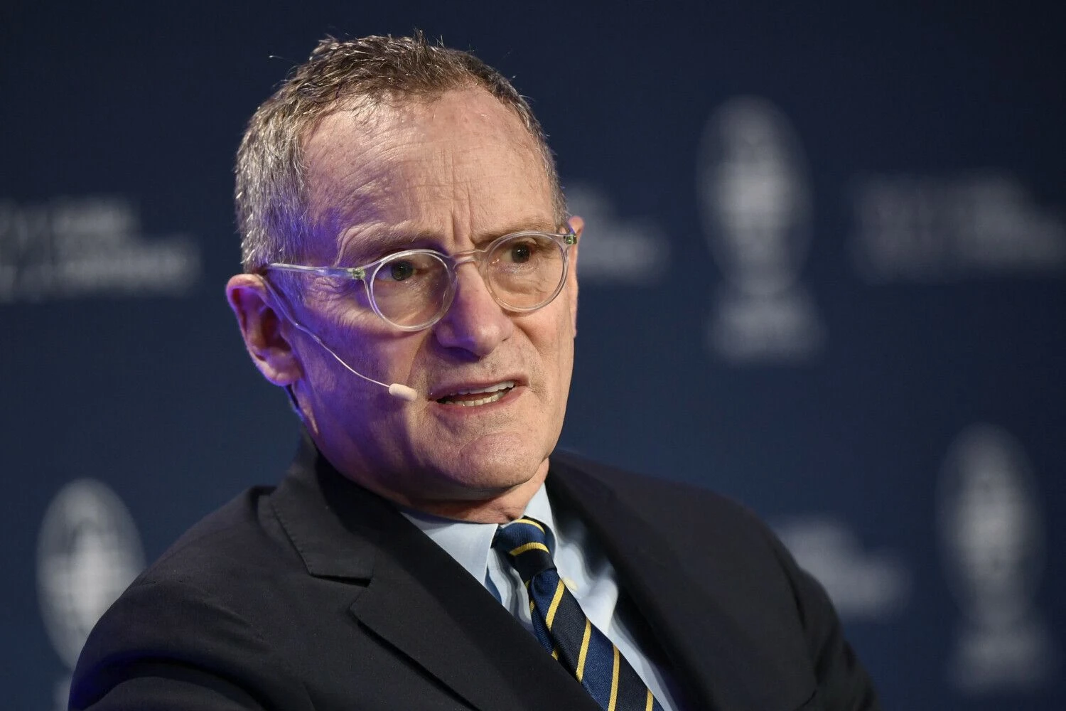 Howardas Marksas, vienas iš „Oaktree Capital“ vadovų. Konferencija Beverli Hilse, Kalifornijoje, 2021 m. spalio 19 d.  Patricko T. Fallono (AFP / „Scanpix“) nuotr.