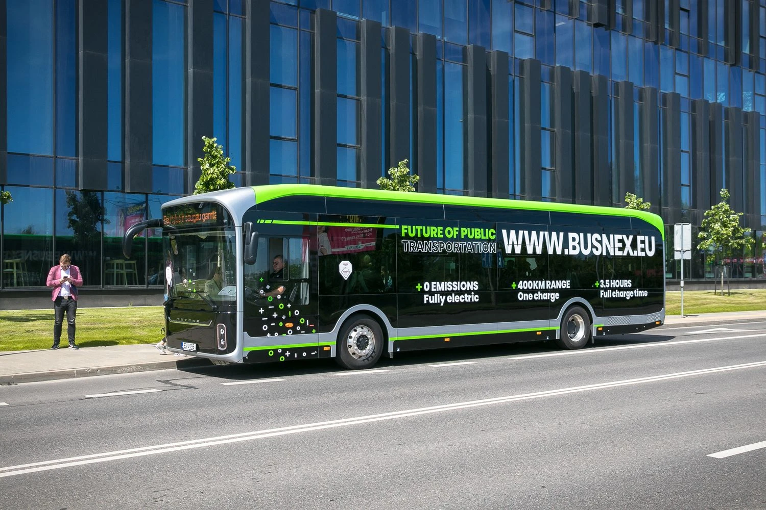 „Yutong U12“ elektrobusas Vilniuje. „Busnex“ nuotr.