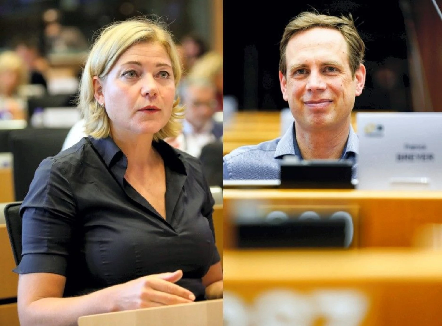 Europarlamentarai Henna Virkkunen ir Patrick Breyer.

