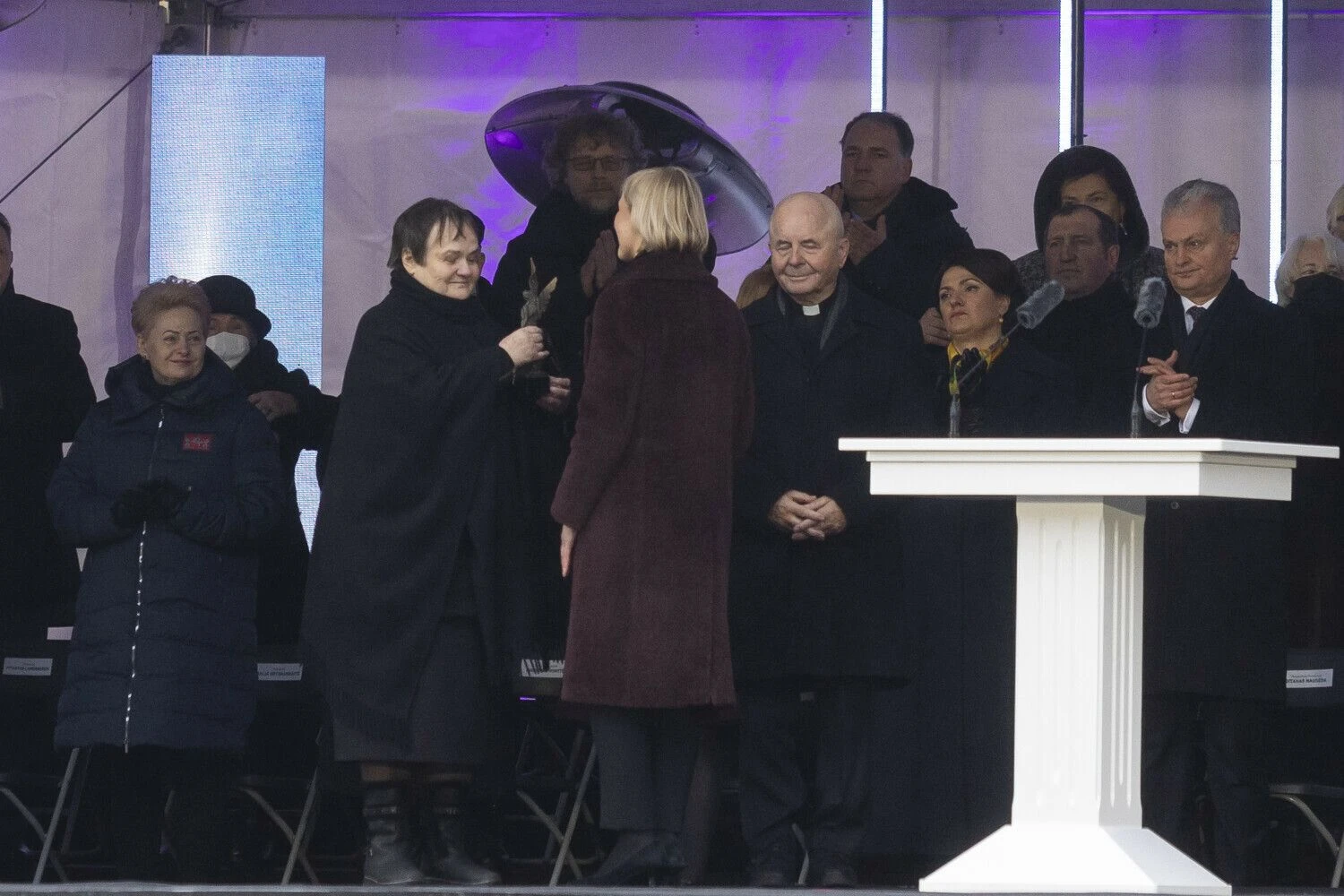 Laisvės premija teikiama Bernadetai Mališkaitei. Luko Balandžio / BNS nuotr.