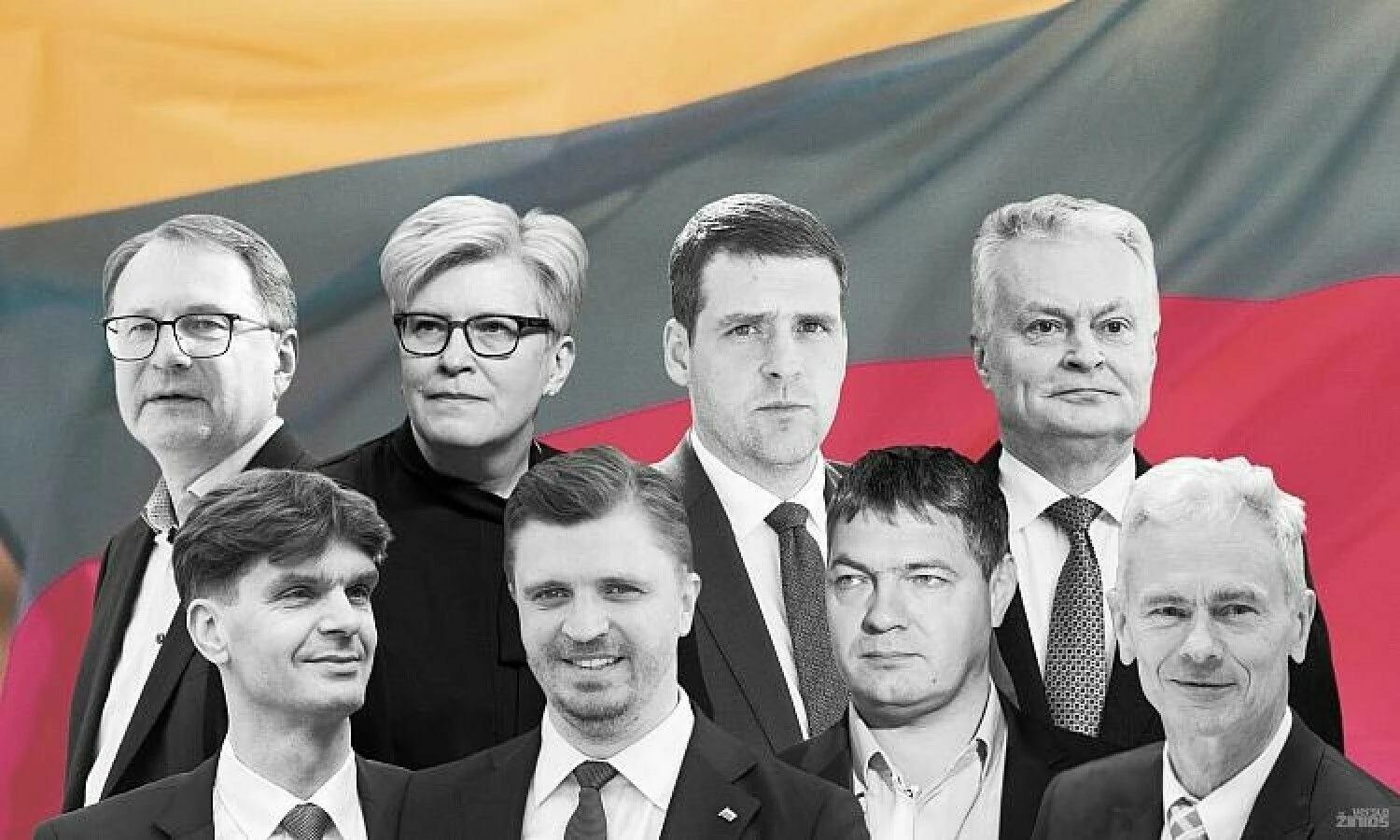 Kandidatai į Lietuvos prezidento postą. VŽ koliažas. Liucijos Zubrutės (VŽ) nuotr.