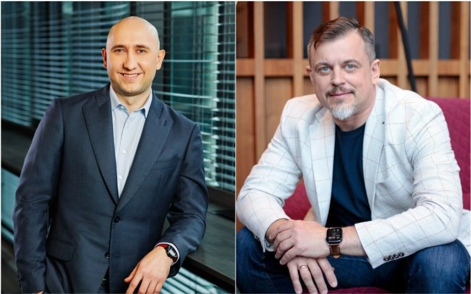 „Telia“ Verslo klientų vadovas Daniel Karpovič  ir „VMware“ vadovas Baltijos šalims Darius Spaičys.

