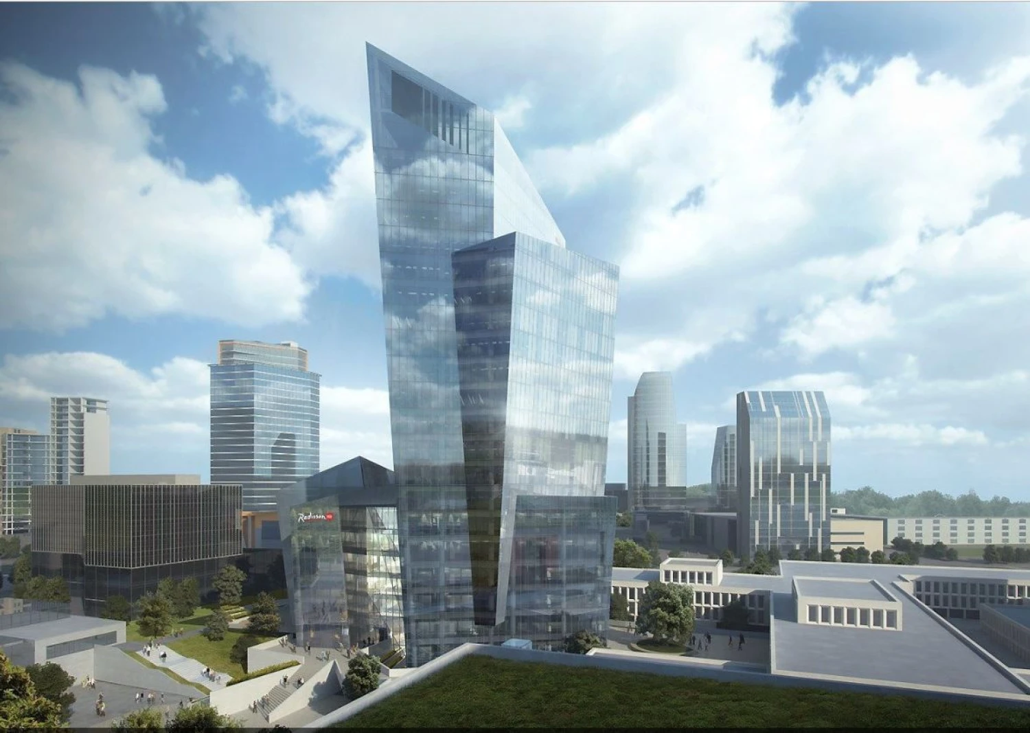 Patobulintas „k18b“ projektas. „Studio Libeskind" vizualizacija.
