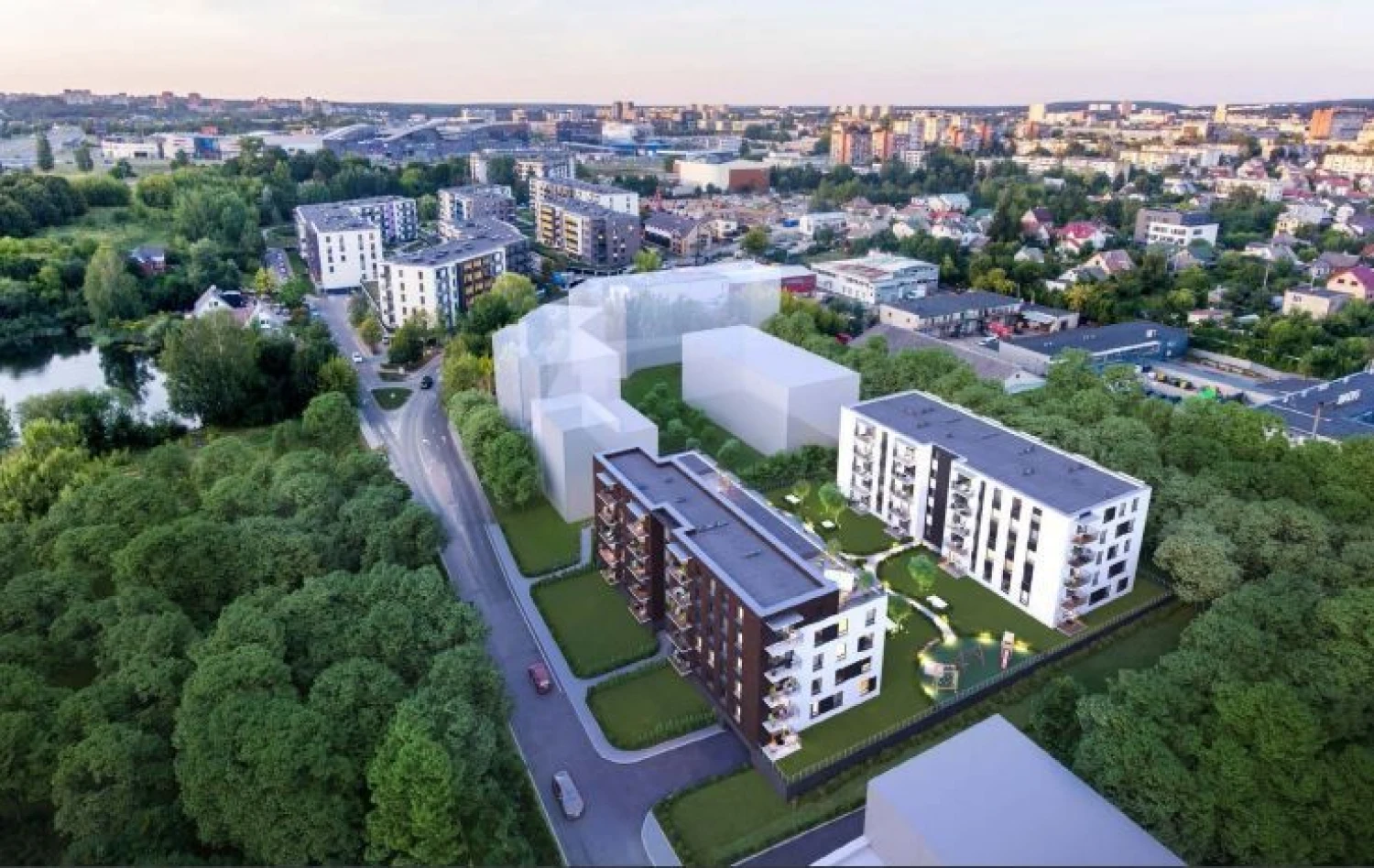 Bendrovės vizualizacija.