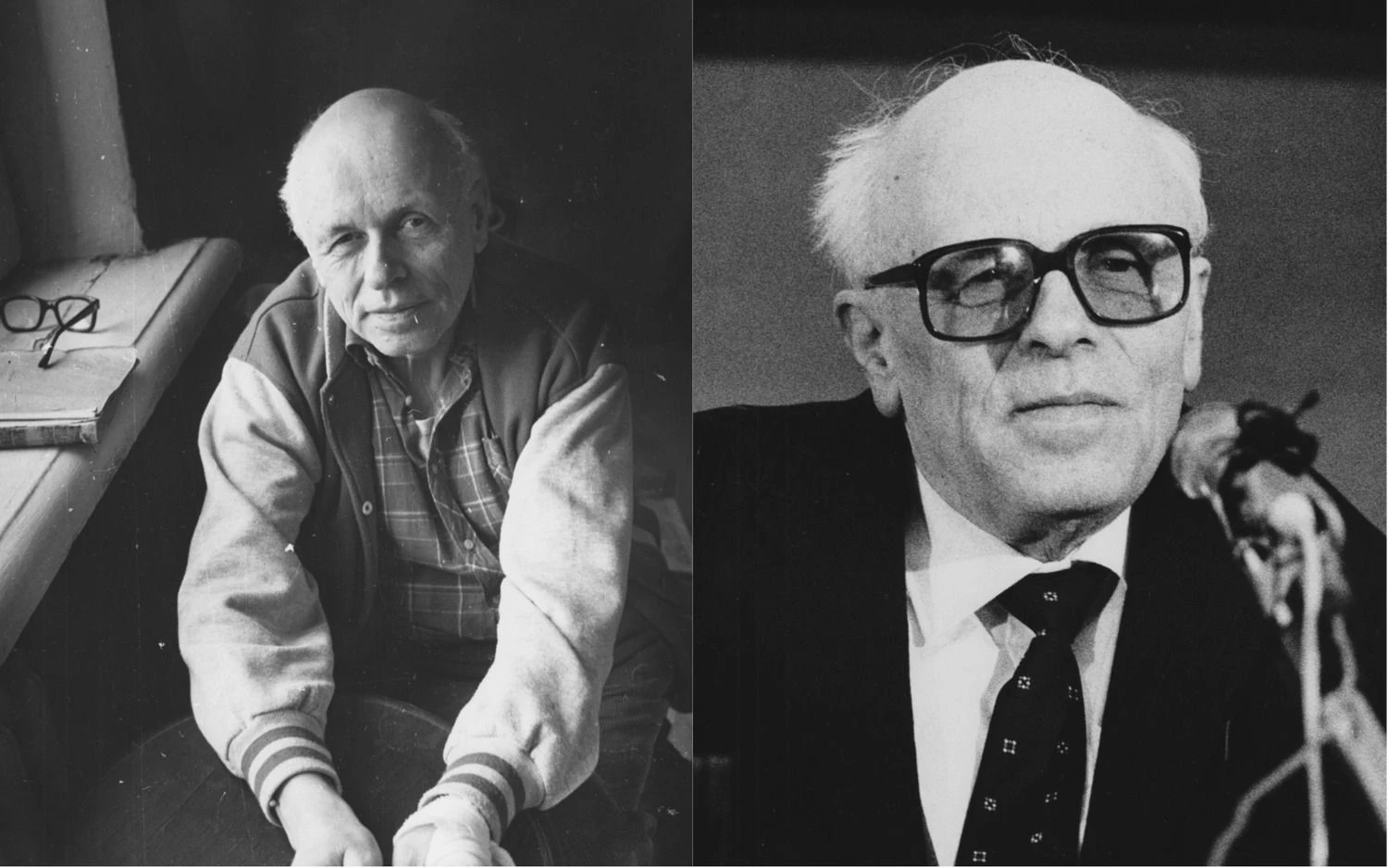 Nobelio taikos premijos laureatas, fizikas, žmogaus teisių aktyvistas Andrejus Sacharovas (1921–1989) – 1987 metais (J. Rost nuotr.) ir 1989 metais (autorius nežinomas). 