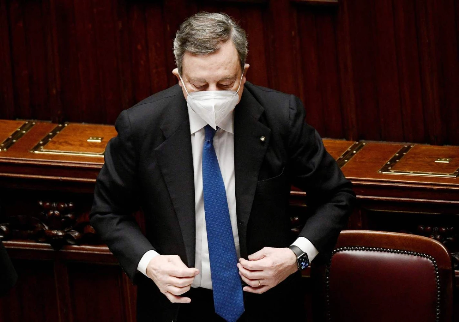 Mario Draghi, Italijos premjeras.  Filippo Monteforte („AFP“ / „Scanpix“) nuotr. 