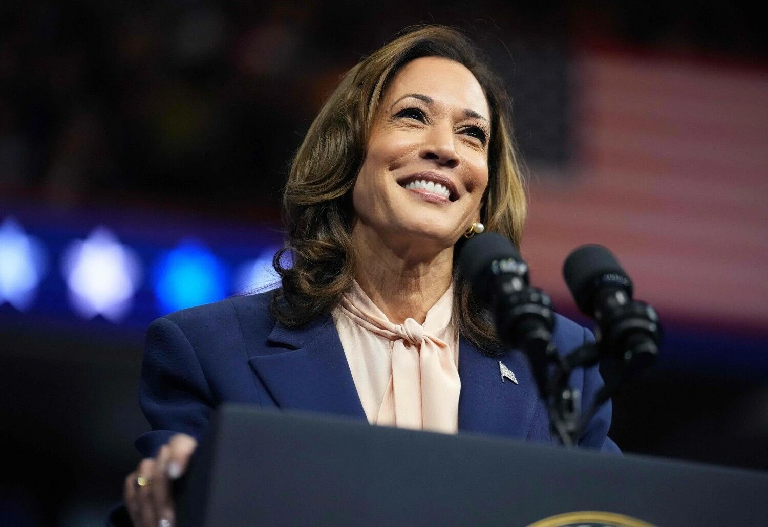 Kamala Harris, JAV viceprezidentė, demokratų kandidatė į šalies prezidento postą.
Andrew Harniko (AFP/„Scanpix“) nuotr.