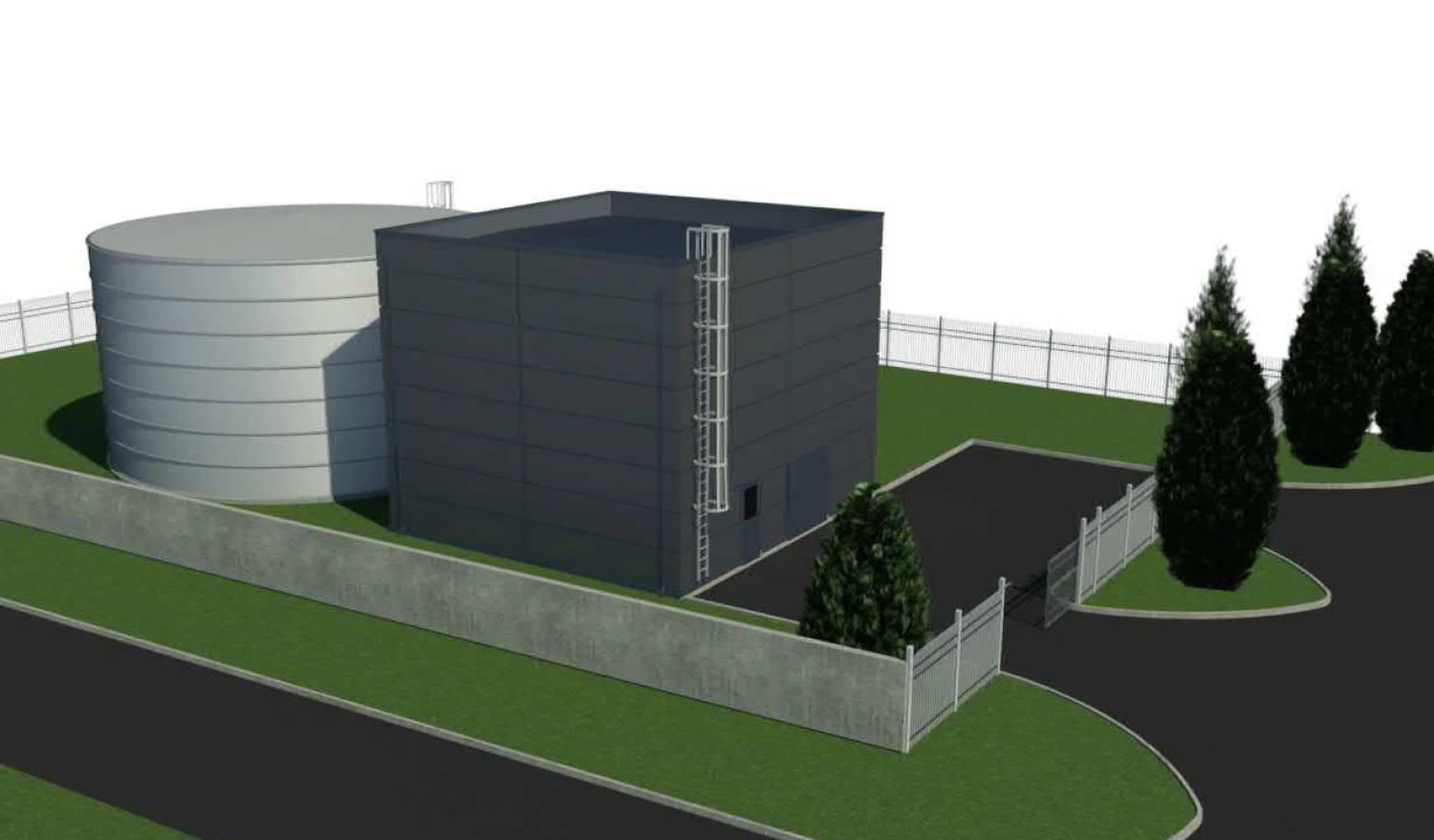 Automatizuotos orlaivių nuledinimo nuotekų valyklos vizualizacija. Bendrovės nuotr.