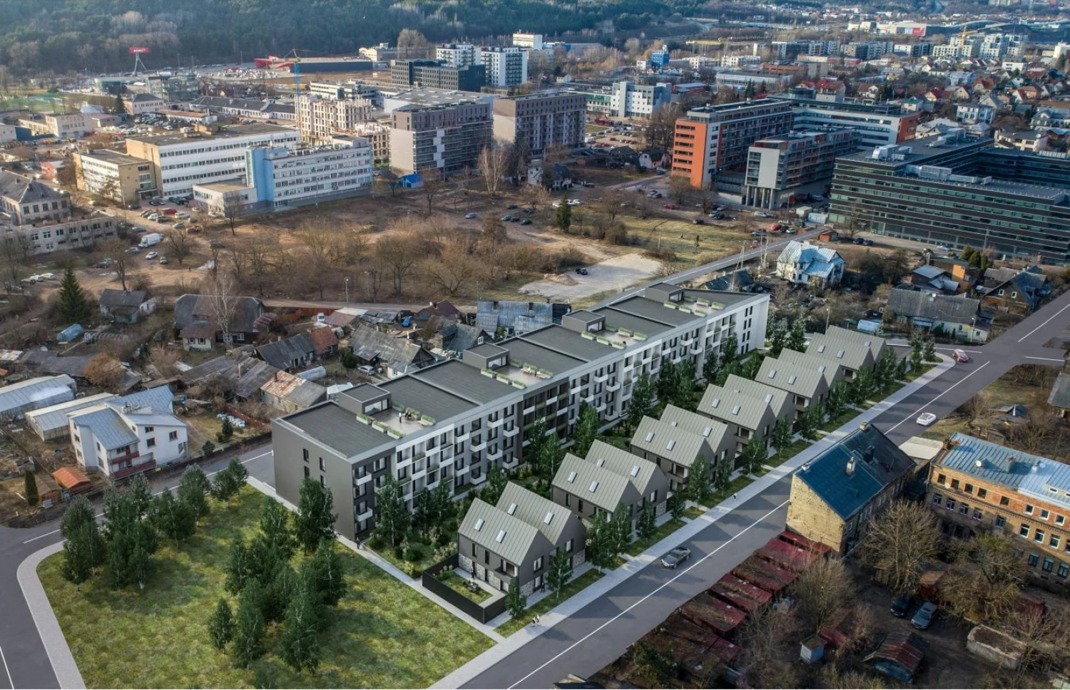 Bendrovės vizualizacija.