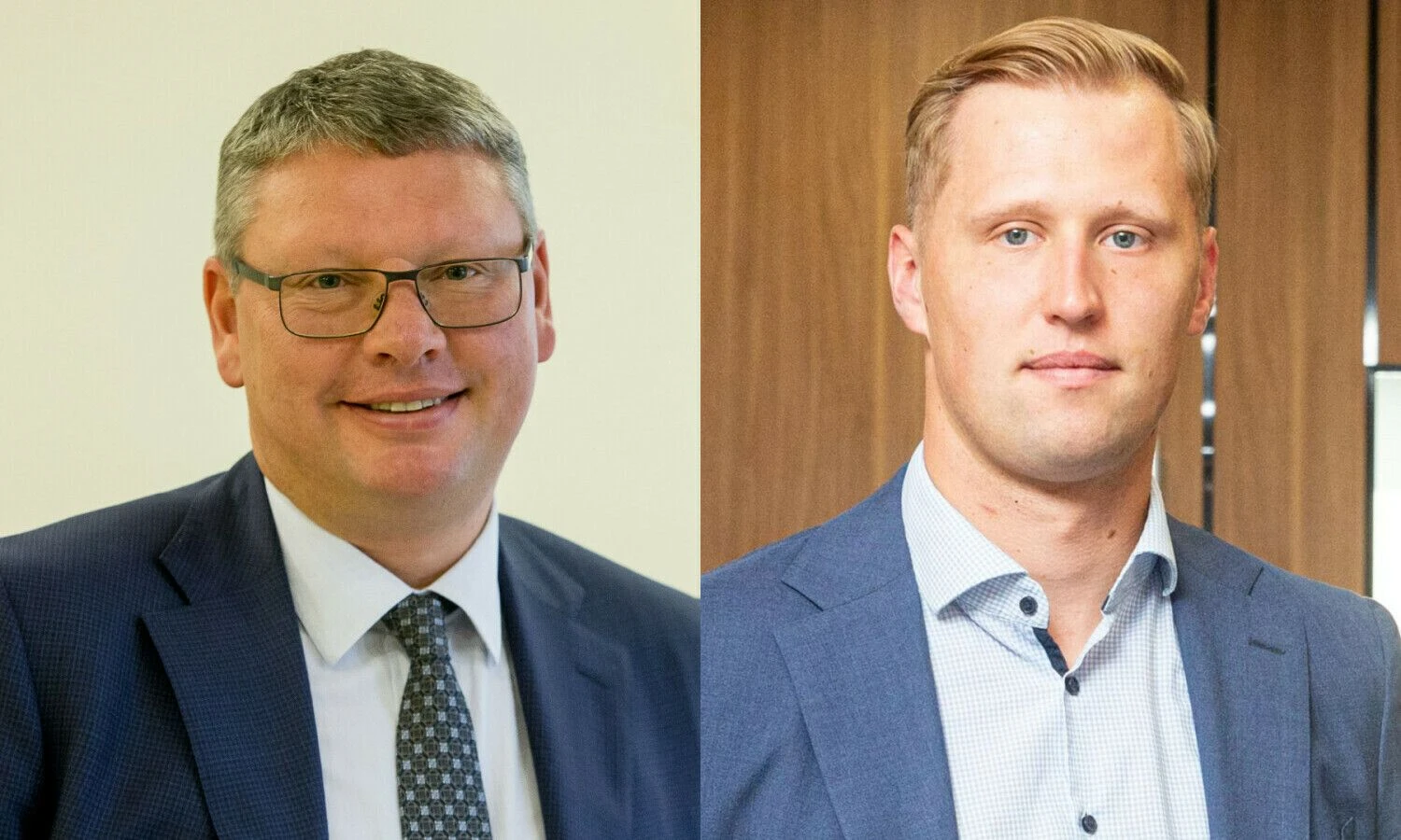 Artūras Vainora, UAB „Centrum“ generalinis direktorius, Laurynas Antropikas, UAB „I Asset Management“ investicijų direktorius. VŽ koliažas.