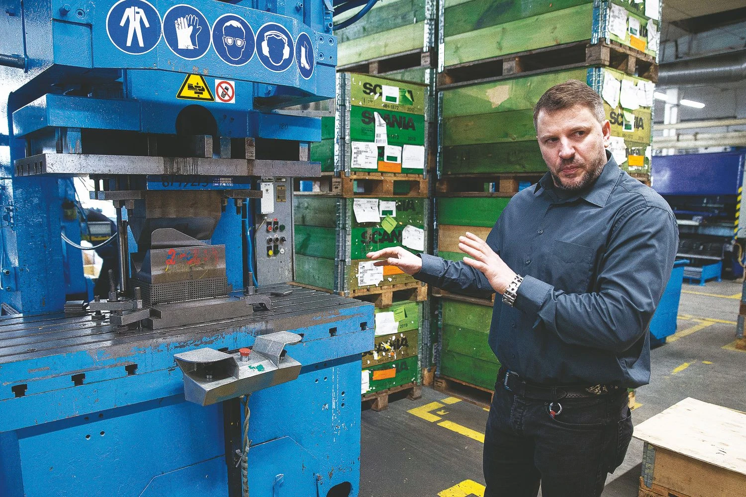Liutauras Variakojis, UAB „Nitator-SLT“ direktorius: „Europoje automobilių pramonės gamyklos dviem savaitėms sustabdytos, todėl ir mes stojame dviem savaitėms.“
Vladimiro Ivanovo (VŽ) nuotr.