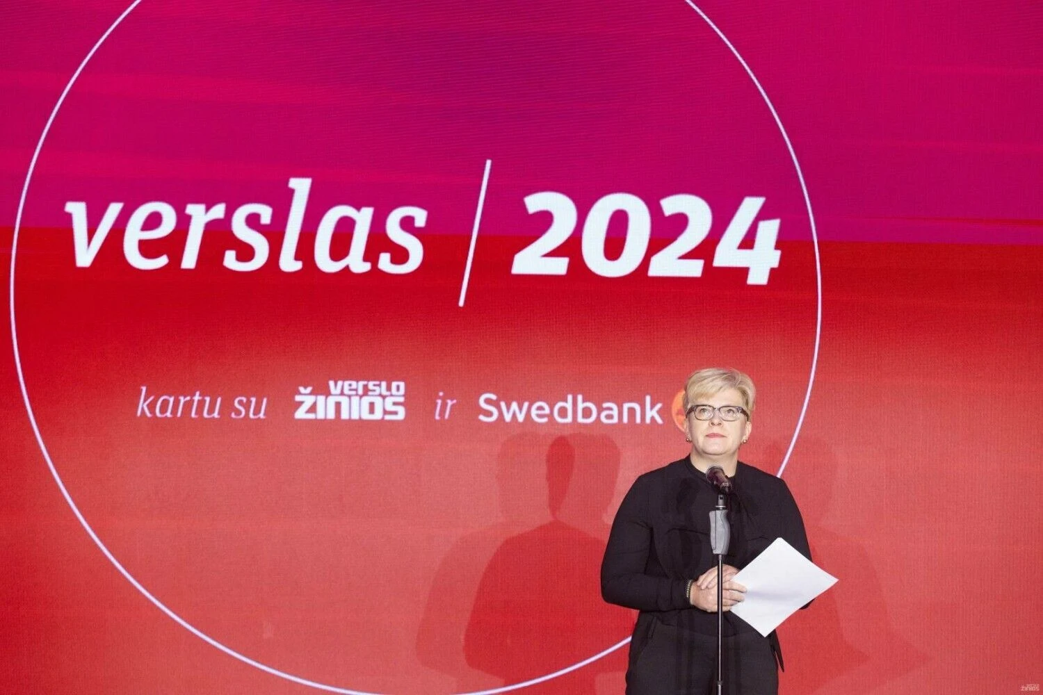 Premjerė Ingrida Šimonytė konferencijoje „Verslas 2024“. Juditos Grigelytės (VŽ) nuotr.