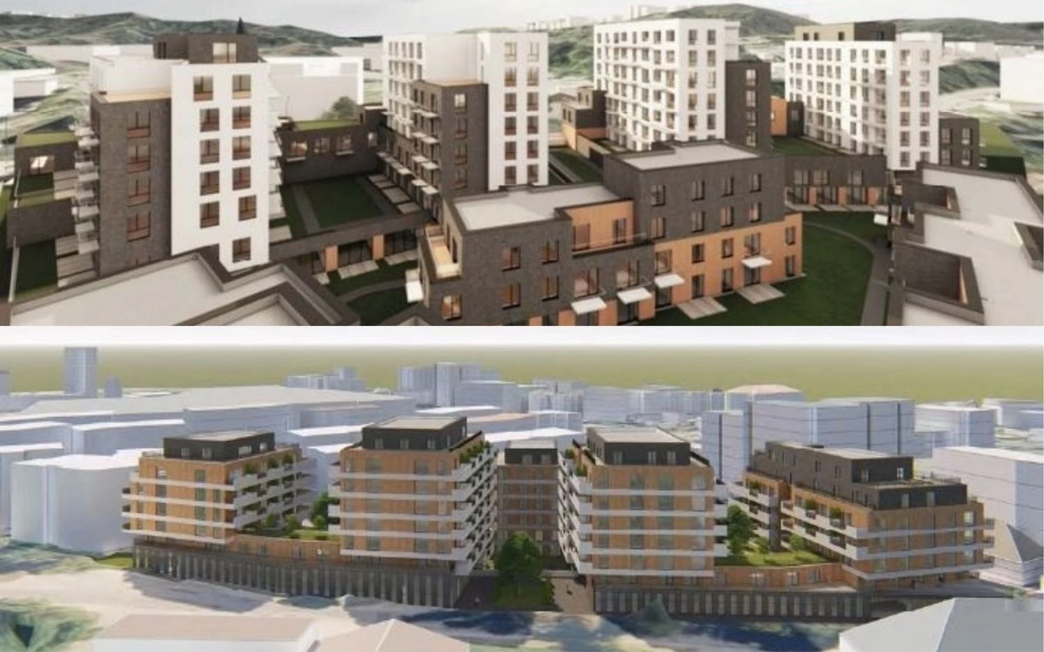 Viršuje – atnaujintas projektas. Bendrovės vizualizacijos.