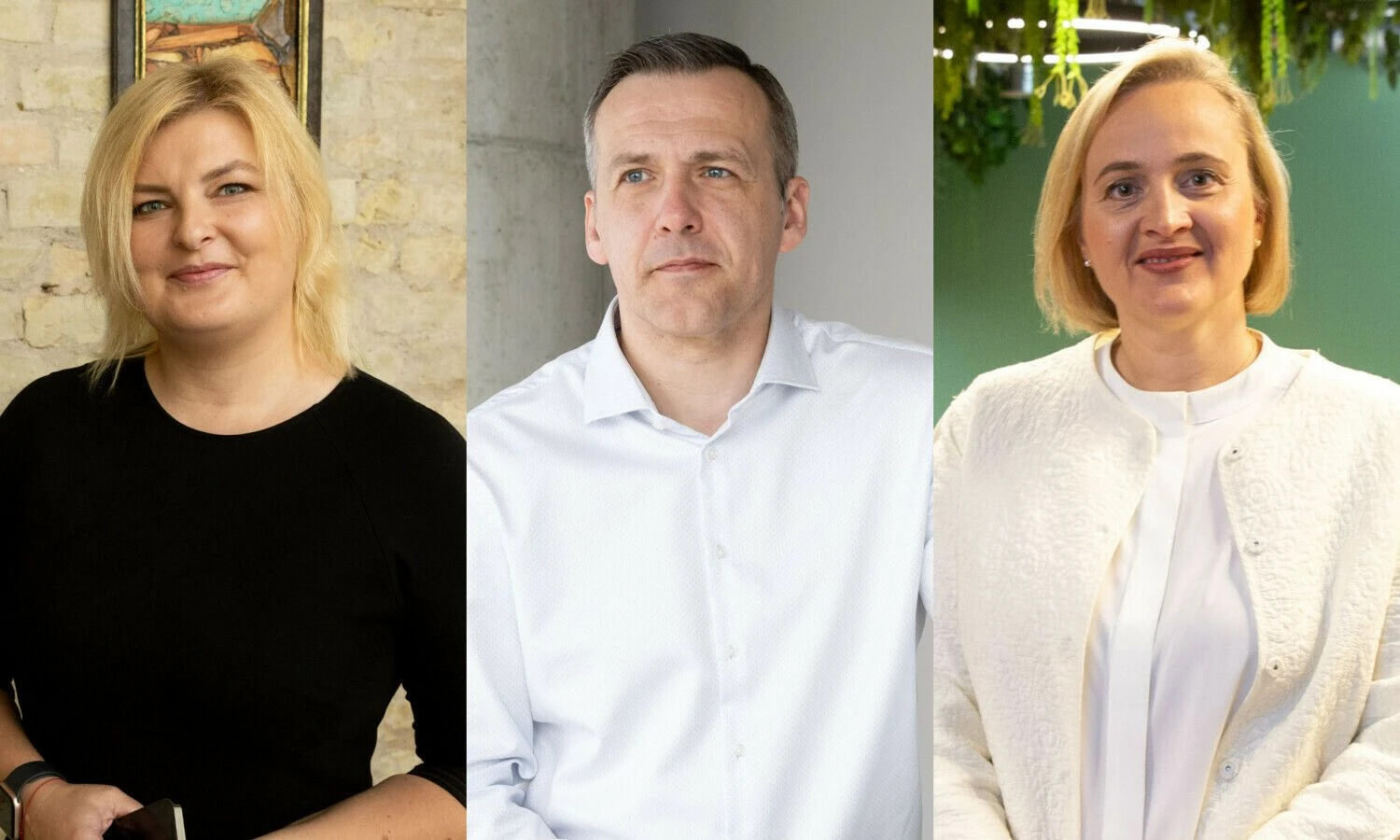 Iš kairės: G. Blazgienė, „Mano banko“ generalinė direktorė, A. Gumuliauskas, „Demus Asset Management“ vadovas, I. Simonkevičienė „Simple search“ partnerė. VŽ koliažas.