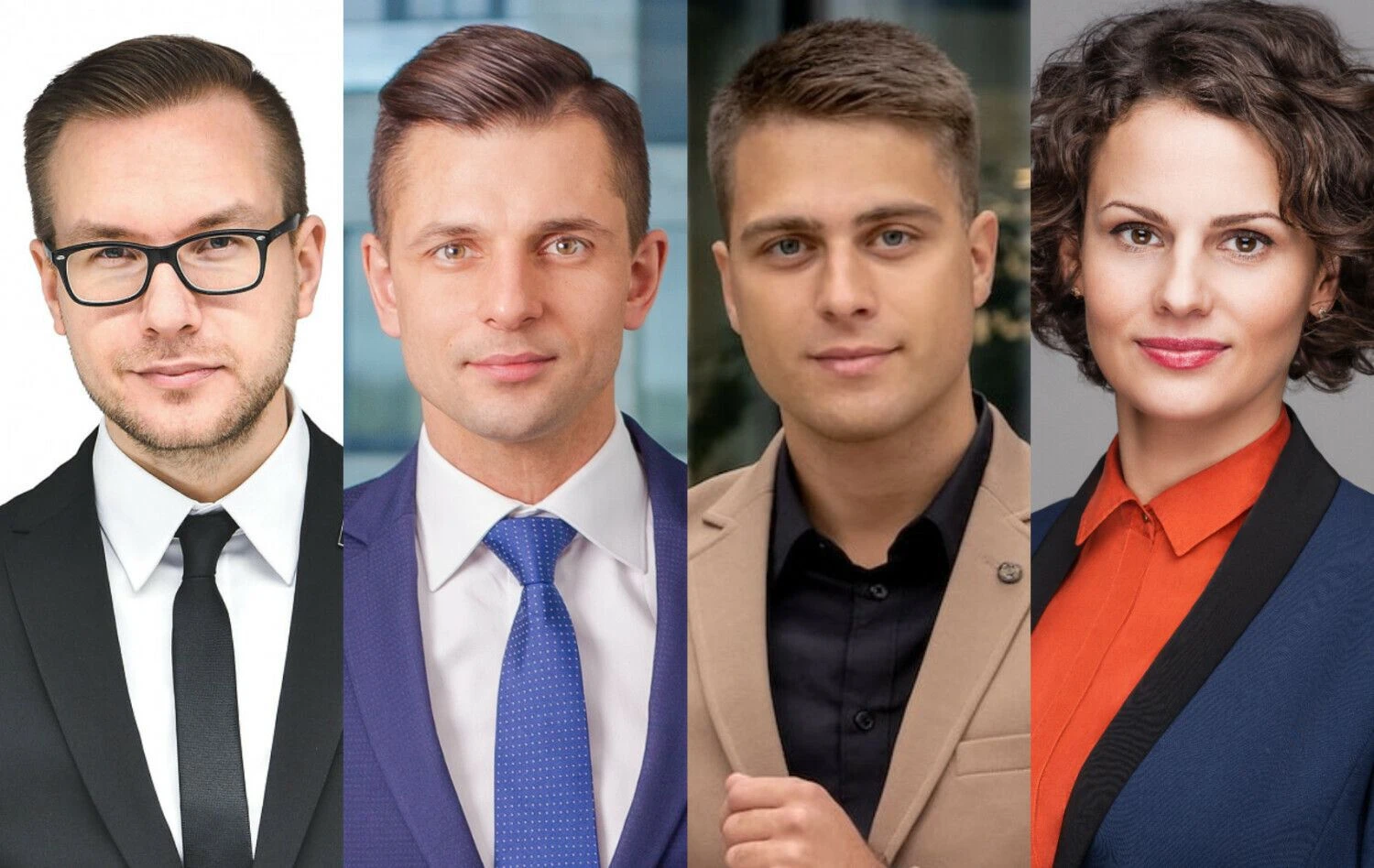 Tadas Račkauskas, RE/MAX brokeris, Deividas Jezerskas, „Capital Real Estate“ brokeris, Auridas Kuzma, „ProReal“ brokeris, Ieva Kaštaunaitė, „Capital“ Palangos biuro vadovė.