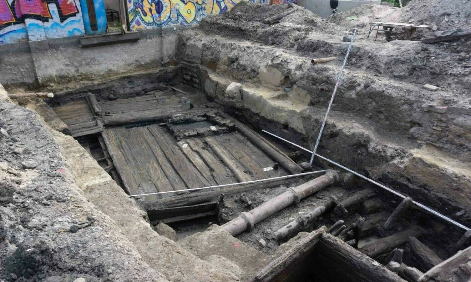 XIV a. medinio Vilniaus miesto fragmentas. Ato Žvirblio nuotr.