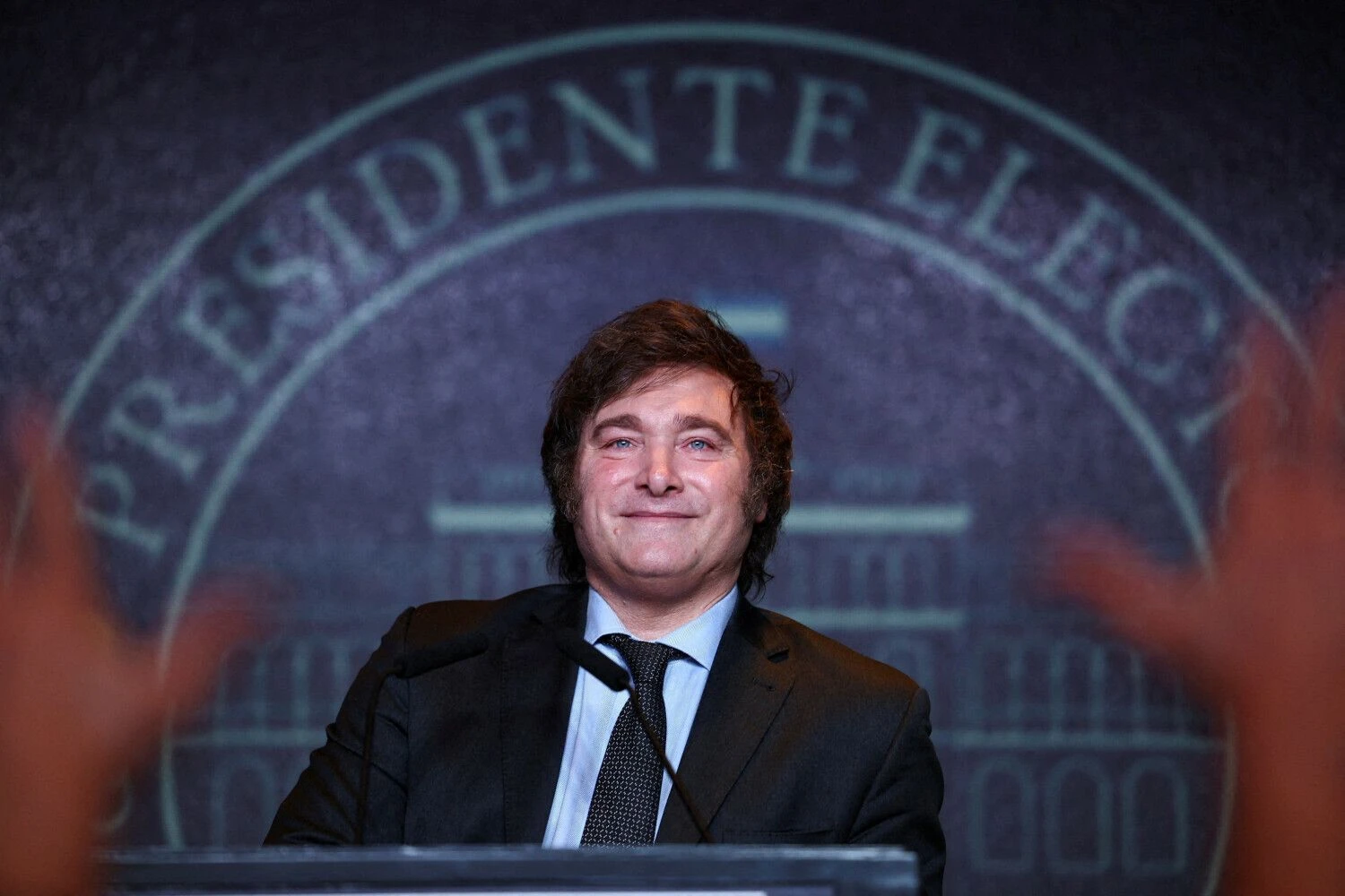 Išrinktasis Argentinos prezidentas Javieras Milei. Agustino Marcariano („Reuters“ / „Scanpix“) nuotr.
