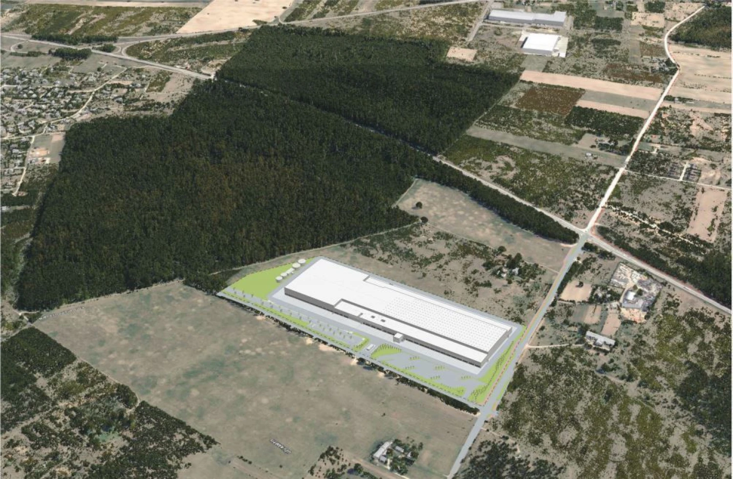 Paneriuose planuojamas sandėlis. „313 Architects“ vizualizacija.