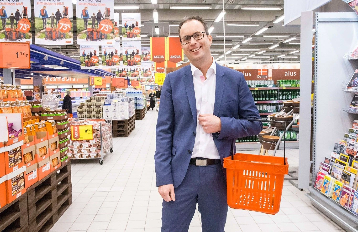 Peras Dahlas, „Rimi Lietuva“ generalinis direktorius, sako, kad tinklui pasisekė įsikurti strateginėje vietoje.
Juditos Grugelytės (VŽ) nuotr.