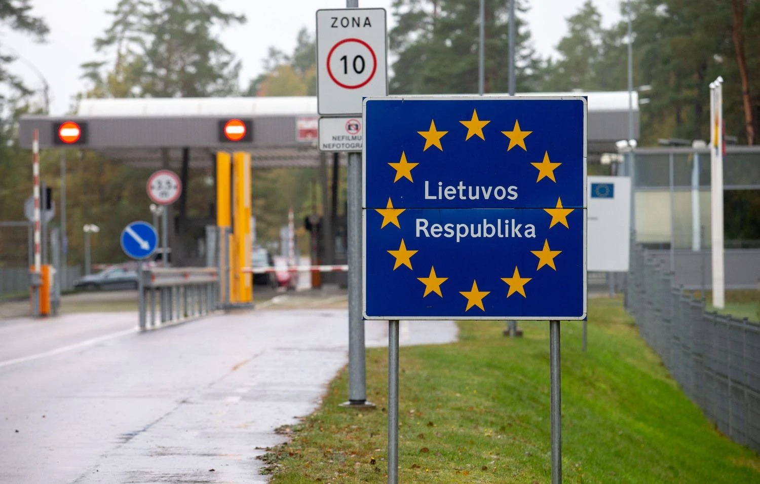 Latežerio pasienio kontrolės punktas ties Baltarusija. Juditos Grigelytės (VŽ) nuotr.