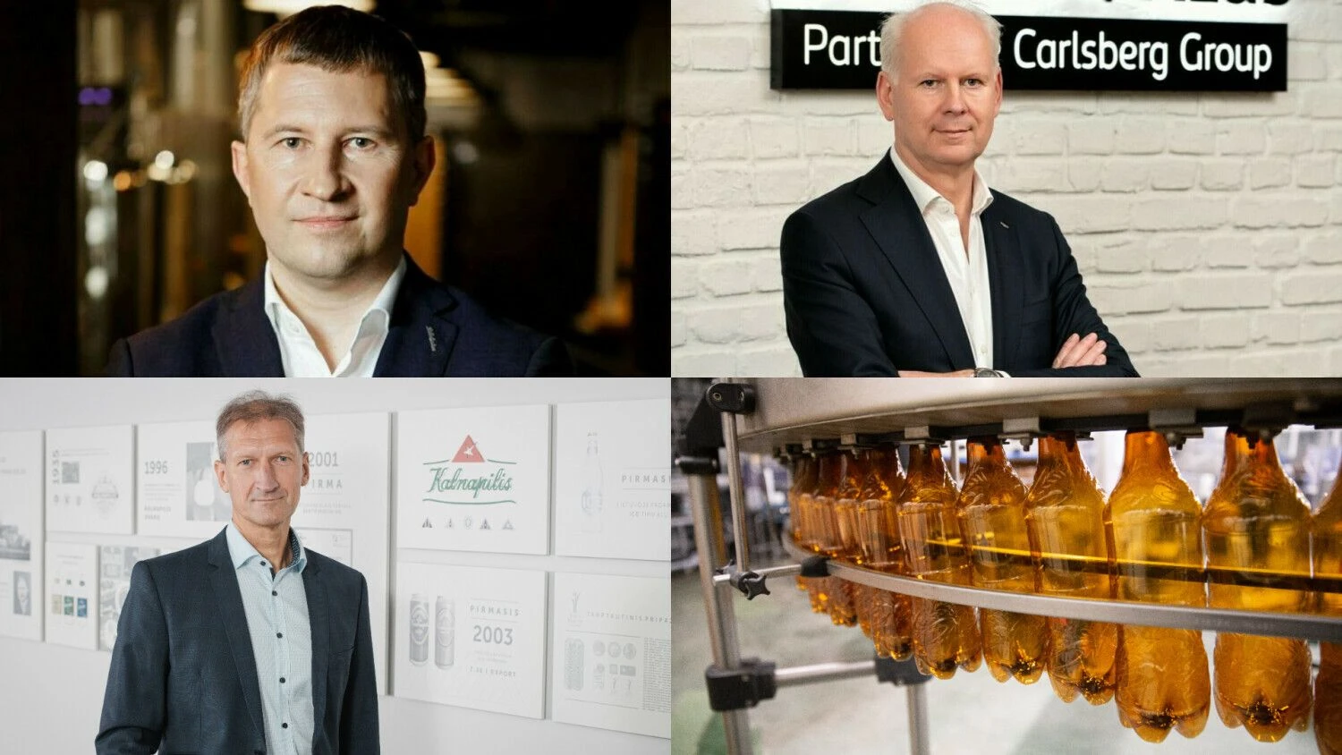 Marius Horbačiauskas, „Volfas Engelman“ vadovas; Marijus Valdas Kirstukas, „Kalnapilio–Tauro grupės“ generalinis direktorius;  Rolandas Viršilas, „Švyturio–Utenos alaus“ vadovas. VŽ koliažas.