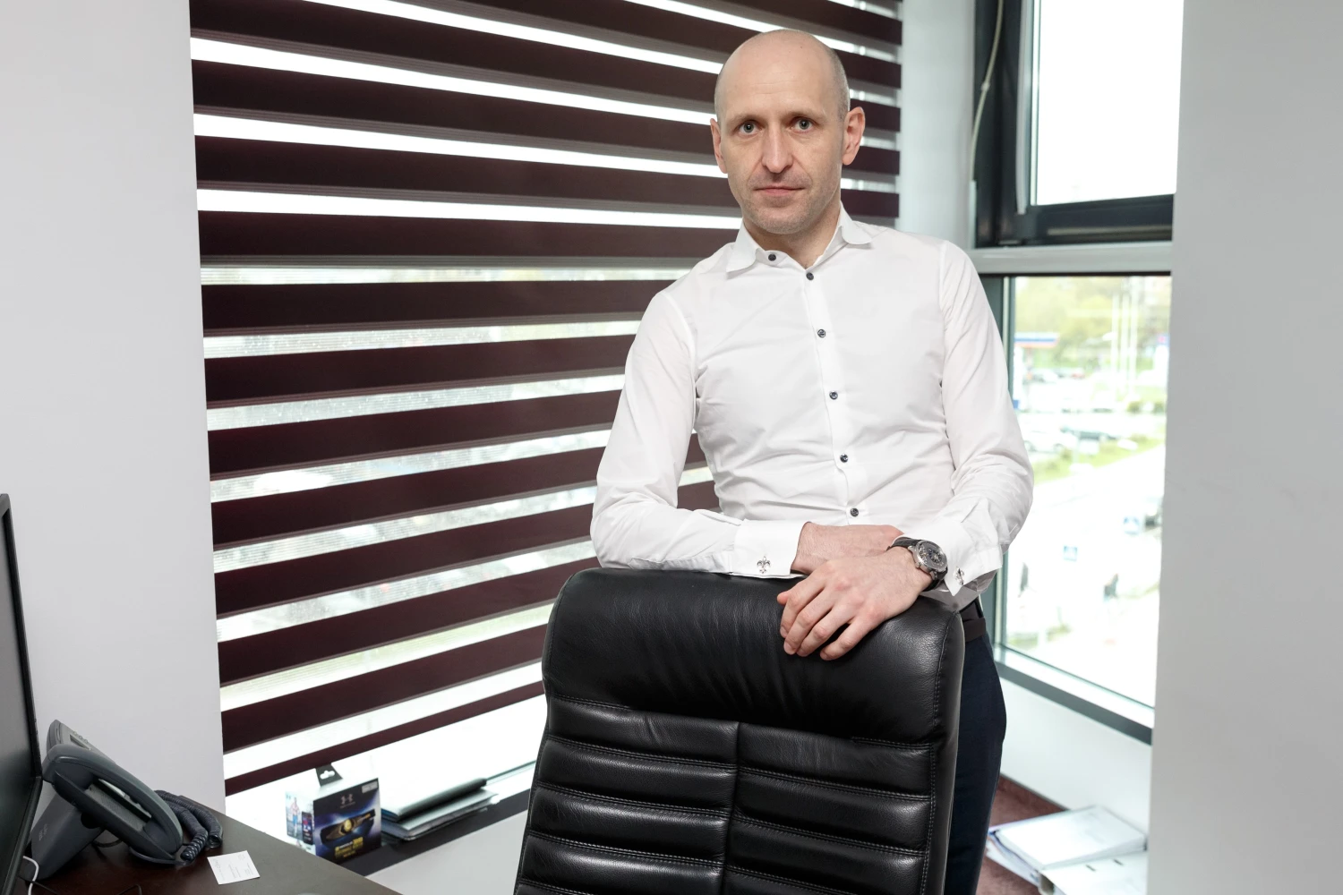 Lukas Laukaitis, statybų UAB „Conresta“ direktorius: „Viską keliame į kompiuterinę programą, kur tiksliai aprašytos visų statybos proceso dalyvių funkcijos.“ Vladimiro Ivanovo (VŽ) nuotr.