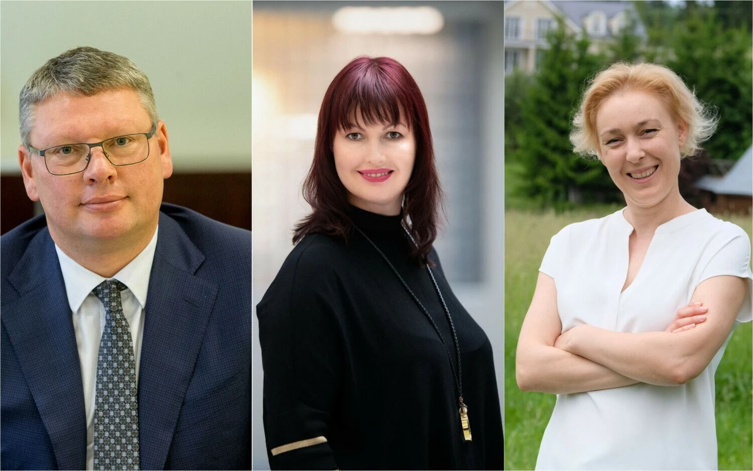 Artūras Vainora, Lietuvos viešbučių ir restoranų asociacijos viceprezidentas, Žydrė Gavelienė,  Nacionalinės turizmo verslo asociacijos prezidentė, Agnė Vaitkuvienė, Lietuvos kaimo turizmo asociacijos prezidentė. VŽ koliažas.