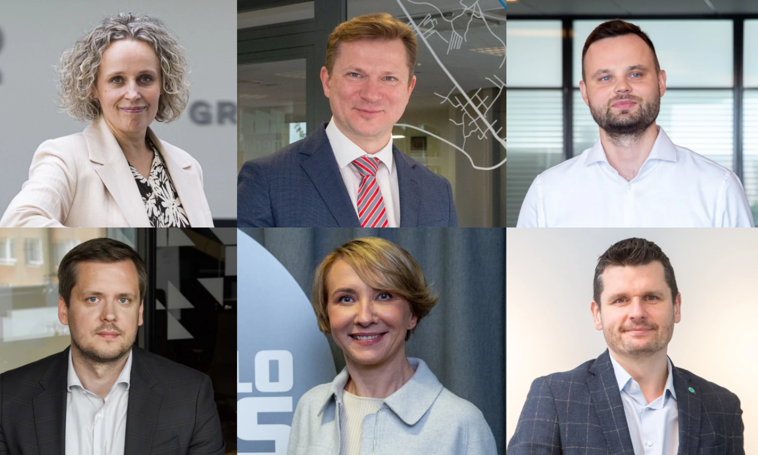 Sigita Survilaitė-Mekionienė, „Darnu Group“ generalinė direktorė, Saulius Putrimas, „Merko statybos“ generalinis direktorius, Robertas Žulpa, „Galio Group“ plėtros ir analizės vadovas, Tomas Žiaugra, „Eikos“ plėtros departamento vadovas, Dalia Andrulionienė, „Omberg Group“ vadovė, Remigijus Pleteras, „Bonava Lietuvos“ vadovas. VŽ koliažas.