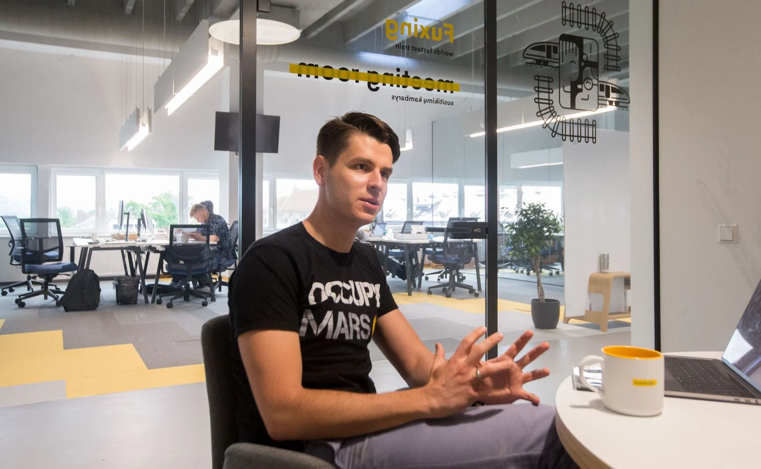 Daumantas Dvilinskas, piniginių perlaidų startuolio „TransferGo“ generalinis direktorius. Juditos Grigelytės (VŽ) nuotr.