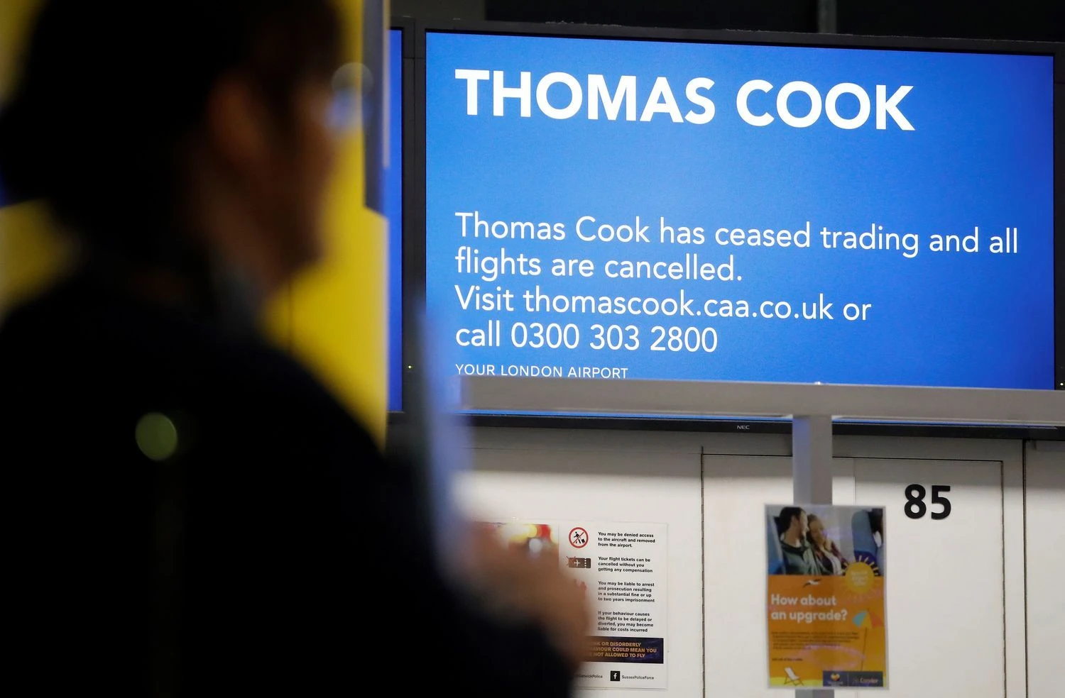 Visi  „Thomas Cook“ užsakymai skrydžiams ar viešbučiams atšaukti. Tolga Akmen („AFP“/“Sc