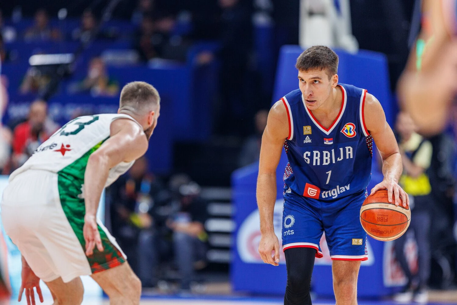 Bogdanas Bogdanovičius (dešinėje), Serbijos rinktinės lyderis. Eriko Ovčarenko (BNS) nuotr.