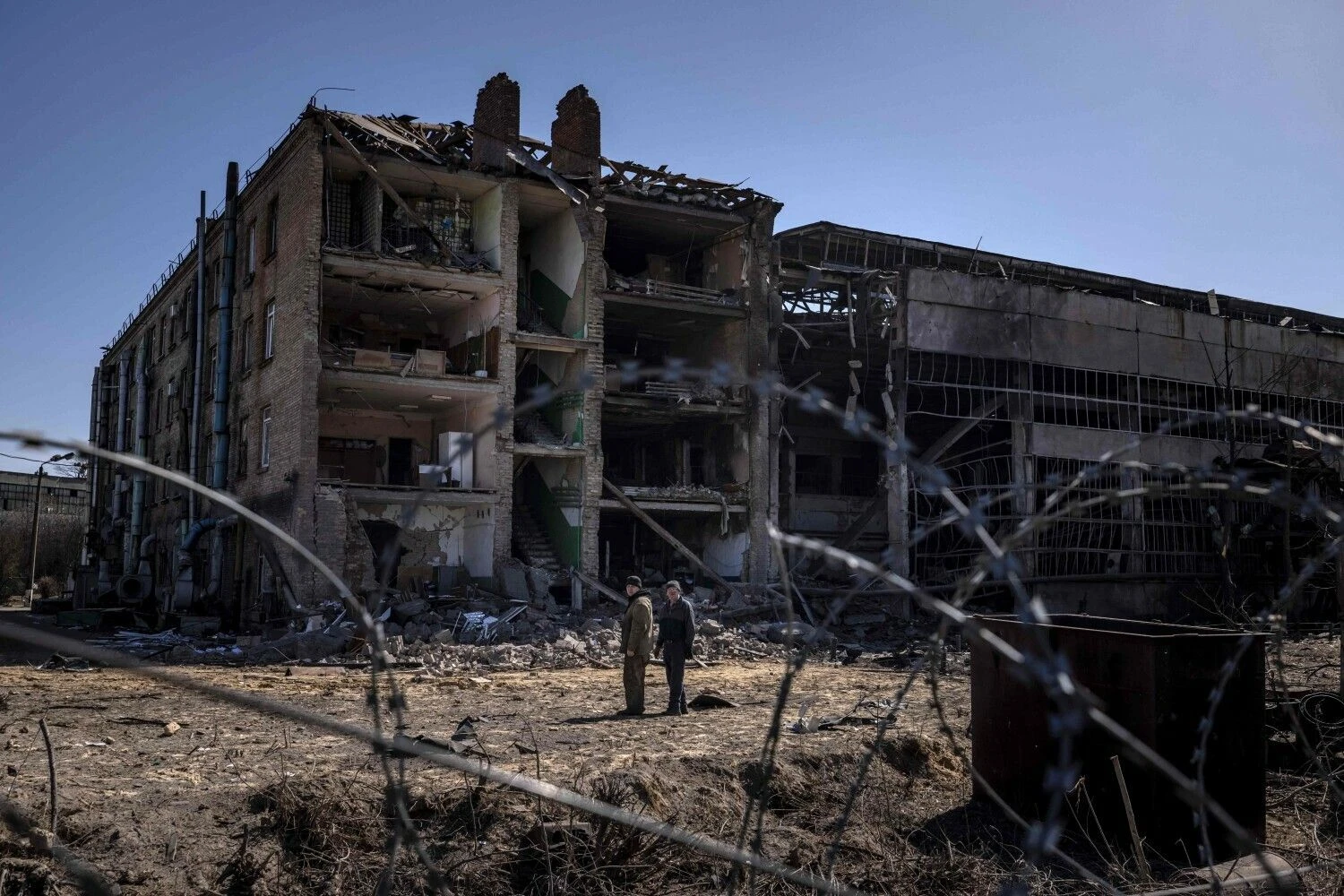 Sugriauti pastatai „Vizar“ komplekse. Fadelio Sennos (AFP / „Scanpix“) nuotr.