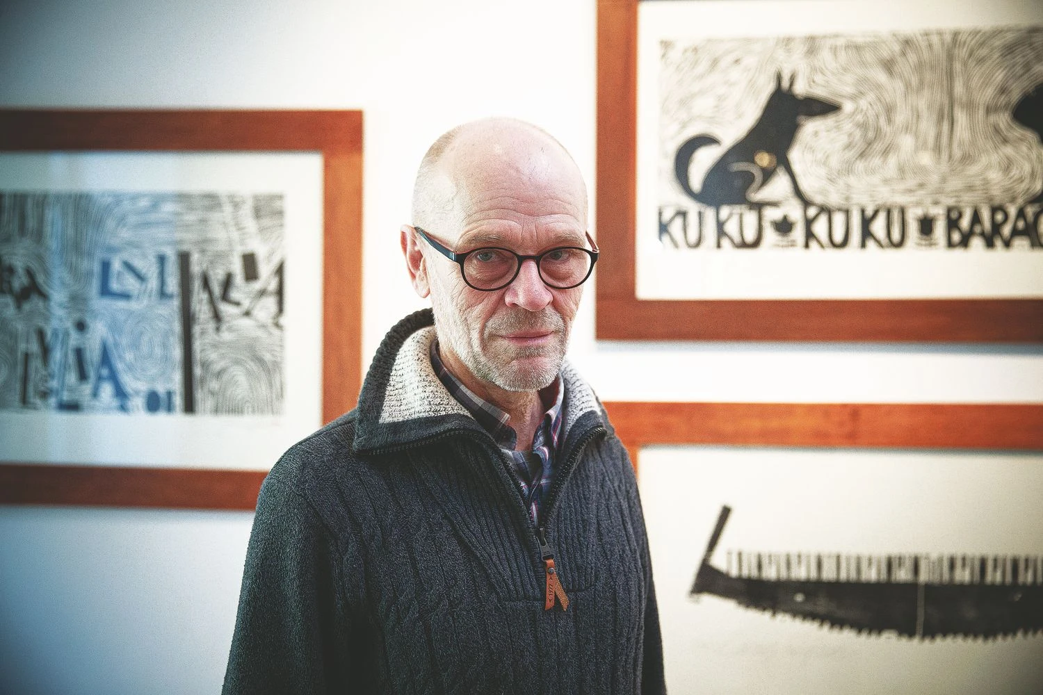 Grafikas, Nacionalinės kultūros ir meno premijos laureatas, prof. Rimvydas Kepežinskas. Vladimiro Ivanovo (VŽ) nuotr.