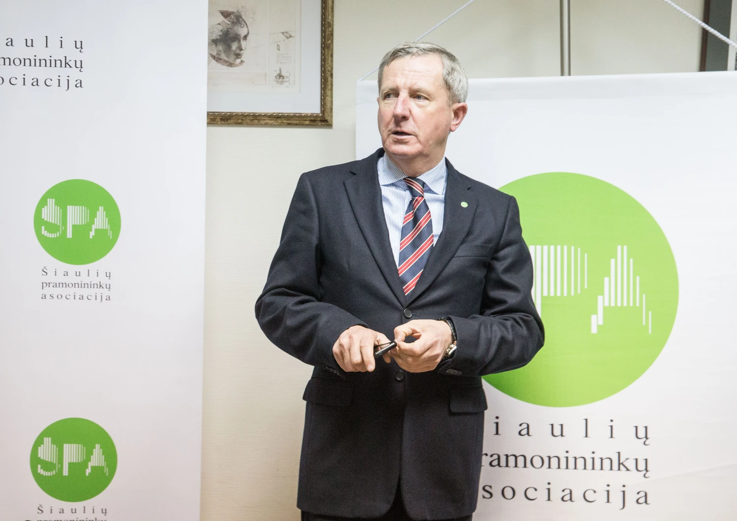 Alvydas Stulpinas, Šiaulių pramonininkų asociacijos prezidentas: „ Klasterių dalyviai turi suvokti, kad pirma reikia duoti, o tik paskui gauti.“
Juditos grigelytės (Vž) nuotr.