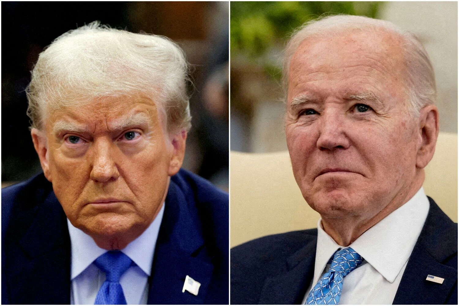 Donaldas Trumpas ir Joe Bidenas. („Reuters“/ „Scanpix“) nuotr.