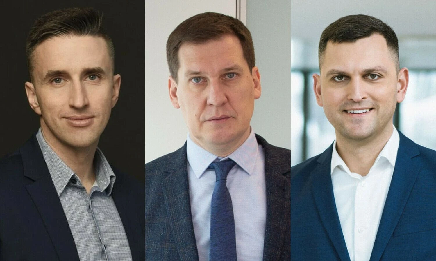 Juras Sadauskas, „Juda NT“ vienas įkūrėjų, Raimondas Reginis, „Ober-Haus“ rinkos tyrimų vadovas Baltijos šalims, Egidijus Ripkauskas, „Urban Live“ vadovas. VŽ koliažas.