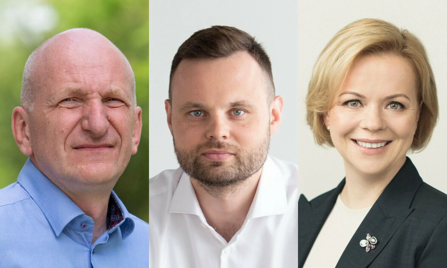 Mindaugas Pakalnis, Vilniaus miesto vyriausiasis architektas, Robertas Žulpa, „Galio Group“ plėtros ir analizės vadovas, Aušra Mudėnaitė, „Sorainen“ partnerė. VŽ koliažas.